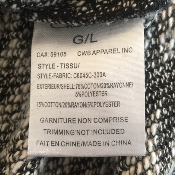 Charlie B Large Black and White Cardigan - Picture 7 of 8